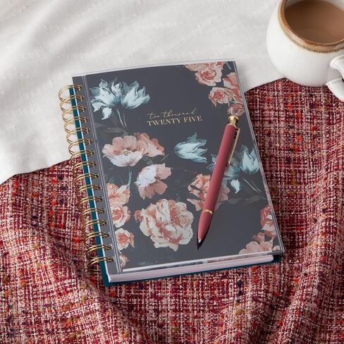 Blue Sky Life Note It 2025 Weekly and Monthly Planner Notes, 5.875" x 8.625", Clear Pocket Cover, Laminated Tabs, Wirebound, Storage Pocket, Dania Dark (Dania Dark- 2025, 5.875" x 8.625") in Saudi Arabia