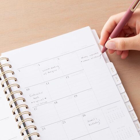 Blue Sky Life Note It 2025 Weekly and Monthly Planner Notes, 5.875" x 8.625", Clear Pocket Cover, Laminated Tabs, Wirebound, Storage Pocket, Dania Dark (Dania Dark- 2025, 5.875" x 8.625") in Saudi Arabia