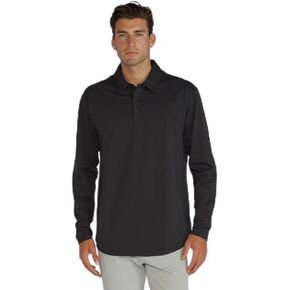 Drop-Cut Polo Long Sleeve Men's Shirt