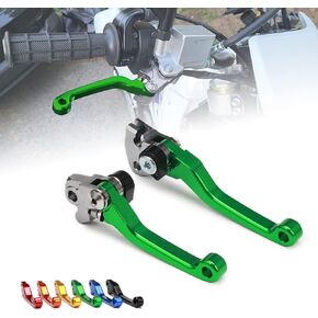 Dirt Bike Levers Billet Pivot Foldable Clutch Brake Lever for KX65 00-23 KX85 01-23 KX100 01-21 KX112 22-23 KX125 00-05 KX250 00-04 KX500 04 KX250F 04 04 Green