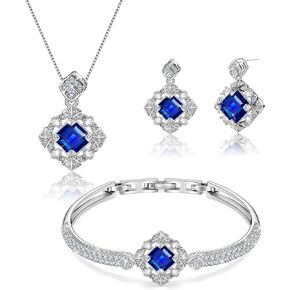 Blissful Angel Womens Jewelry Set Bracelet Necklace and Earrings Sets Crystal Jewelry Set For Wife Girlfriend Or Mothers Idea Gift For Special Women in Life