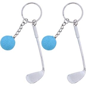 Golf Club and Ball Keychain Backpack Charm Sports Lover - Set of 2