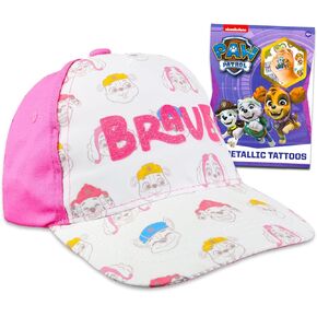 Paw Patrol Hat for Girls 4-6 - Paw Patrol Hat Bundle with Paw Patrol Skye Baseball Cap for Kids Plus Temporary Tattoos | Paw Patrol Baseball Hat for Girls, Kids