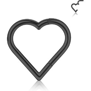 Titanium Septum Rings, Nose Rings Hoops for Women, Segment Nose Rings 16G 8mm/10mm Hypoallergenic Cartilage Conch Helix Rook Hoop Earrings