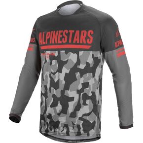 Alpinestars 3763019-9133-X للجنسين للبالغين Venture R Jersey رمادي مموه/أحمر Fluo Xl (متعدد، مقاس واحد)