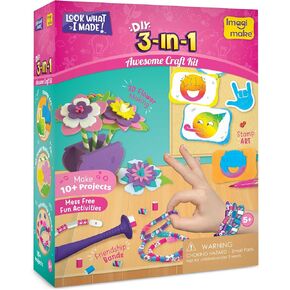 Imagimake Unicorn Craft Kit | 20+ Mess Free Activities | Bracelet Making Kit, Magnetic Board Princess Dress Up, Unicorn Stickers and More | 5,6,7,8 Year Old Girl Birthday Gift | Crafts for Girls 8-12