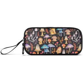 Mushroom Snail Pencil Case Large Capacity Pencil Pouch 3 Compartment Pen Box Portable Stationery Organizer with Handle for School Office College
