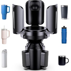 Car Cup Holder Expander,64oz Large Cup Holder for Car (Adjustable),Automotive Cup Holder Insert with Adjustable Base，Fits Stanley Yeti Owala Hydroflask Water Bottles, Coffee Mug