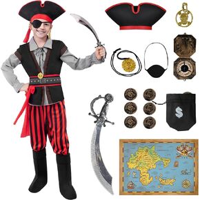 Spooktacular Creations Halloween Boys Costume, Boys Pirate Costume, Kids Pirate Costume with Accessories for Halloween