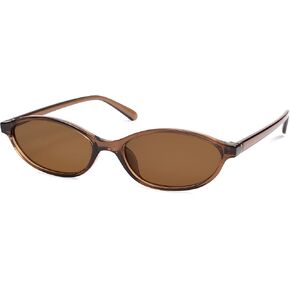 Retro Oval Cat Eye Sunglasses for Women Y2k Trendy Narrow Sunnies Designer Sun Glasses AR82253