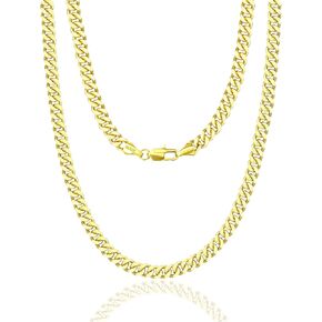 Men Chunky Miami Cuban Link Chain Necklace 18k Gold Stainless Steel Durable Jewelry for Men Boys Teens