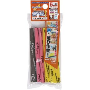 GodHand Kamiyasu-Sanding Stick 5mm-Assortment Set A 3 Types (#120, #240, #400) 0.2 inch (5 mm) Thick GH-KS5-A3A for Plastic Models