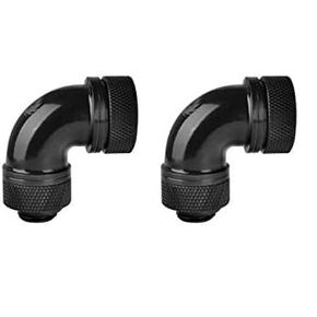 Thermaltake Pacific DIY LCS Black G1/4 PETG 16mm (5/8") OD Tube 45 Degree Compression Fitting Cooling - CL-W096-CA00BL-A