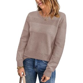 Arach & Cloz سترات الخريف النسائية 2024 كروشيه رقبة دائرية وأكمام طويلة بلوزات متماسكة بلوفر ملابس عصرية وتتسابق in Kuwait