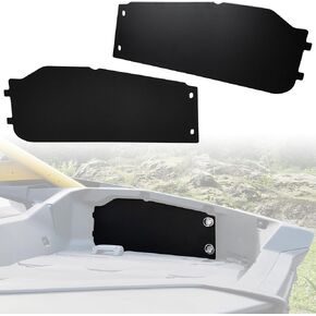 SAUTVS One Pair Aluminum Bed Side Doors Kit Storage Guards Rear Bed Box Cover Panels for Can-Am Maverick R X RS 2024+ Models Accessories; Replace OEM #715009154