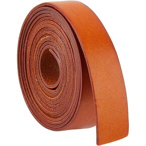 DICOSMETIC 4M Flat Leather Strips 10mm Cord String for Crafts Cowhide Leather Cord Leather Lace for Necklace DIY Crafts Jewelry Making, Chocolate