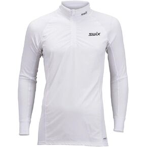 SWIX Men's RaceX Bodyw Halfzip Wind Lightweight Breathable Wind-Resistant Multisport Technical Baselayer Top