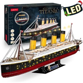 3D Puzzles for Adults - LED Titanic 35'' Large Ship - New Home Desk Decor - House Warming,Wedding,Anniversary,Valentines Day,Christmas Teacher Gifts 2023 Stocking Stuffers for Adults