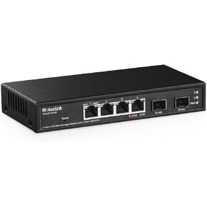 MokerLink 48 Port PoE Gigabit Switch, 2 Gigabit SFP, IEEE802.3af/at/bt 400W, Metal Rackmount Unmanaged Plug and Play Ethernet Switch