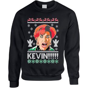 ALLNTRENDS Kevin Ugly Christmas Sweater Holiday Party Top Funny Christmas Crewneck Sweatshirt