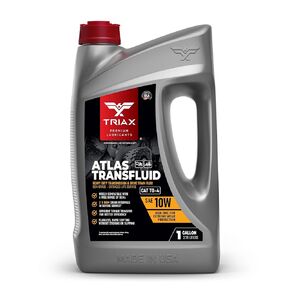 TRIAX Atlas Transfluid to-4 10W - Heavy Duty Transmission and Drive Train Fluid - OEM Grade, Extended Life - Compatible with Caterpillar to-4, Komatsu, Vickers, ZF, and More (1 Gallon)