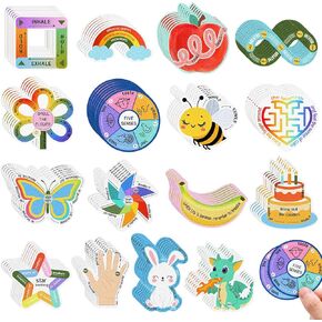144 Pcs Calm Anxiety Sensory Stickers Textured Sensory Strips Stickers Mindfulness Relief Mental Health for Kids Rainbow Apple Animals Anxiety Relief for Teens Adults Office School Desk Supply