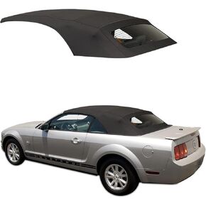 Sierra Auto Tops Replacement Convertible Soft Top with Heated Glass Window, fits Ford Mustang, Shelby, and GT500 Models 2005-2014, Premium Grade Sailcloth Vinyl, Black