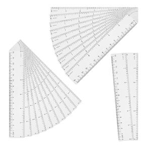 LEXININ 100 Pack 6 Inch Clear Plastic Ruler, 15cm Transparent Plastic Straight Ruler for Home, Office