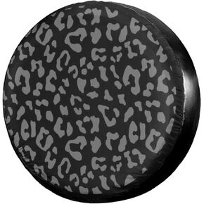 Leopard Print Spare Tire Cover Dust-Proof Wheel Tire Cover Fit Trailer, RV, SUV and Many Vehicle 17 Inch