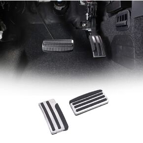 Performance Pedal Pads Cover Foot Compatible with Nisan Frontier 2022-2024 Automatic Transmission,Stainless Steel Auto Foot Pedal Kit Anti-Slip Brake Gas Accelerator Accessories