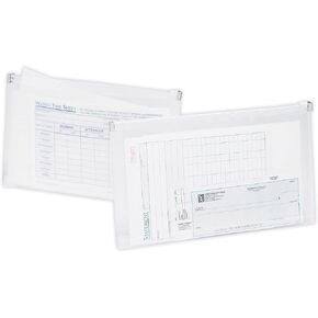 Office Depot Transparent Zipper Envelopes, Check Size, Clear, Pack Of 3, 667812 in Kuwait