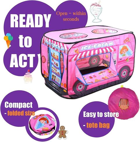 Pop Up Tent for Kids.Fire Truck Play Tent Role Play Firefighter Tent.Large, Easy to Organize.Birthday Gift for Girls & Boys.Can Be Played with by 2-3 Kids.for Toddler - Indoor & Outdoor in Saudi Arabia