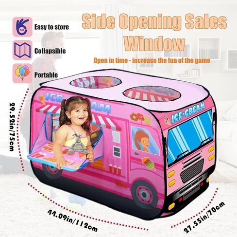 Pop Up Tent for Kids.Fire Truck Play Tent Role Play Firefighter Tent.Large, Easy to Organize.Birthday Gift for Girls & Boys.Can Be Played with by 2-3 Kids.for Toddler - Indoor & Outdoor in Saudi Arabia
