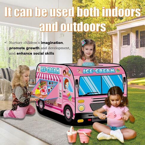 Pop Up Tent for Kids.Fire Truck Play Tent Role Play Firefighter Tent.Large, Easy to Organize.Birthday Gift for Girls & Boys.Can Be Played with by 2-3 Kids.for Toddler - Indoor & Outdoor in Saudi Arabia