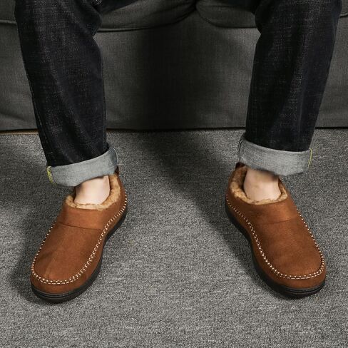 خف Zizor الرجالي Doyle Memory Foam Moccasin House Shoes in Kuwait