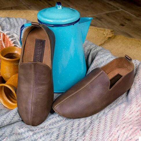 La Leche, Traditional Babouche Slippers for Men, Indoor Slippers, Full Grain Leather, Handmade in Saudi Arabia
