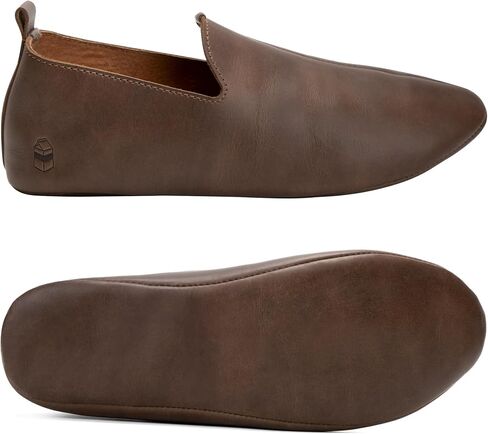 La Leche, Traditional Babouche Slippers for Men, Indoor Slippers, Full Grain Leather, Handmade in Saudi Arabia