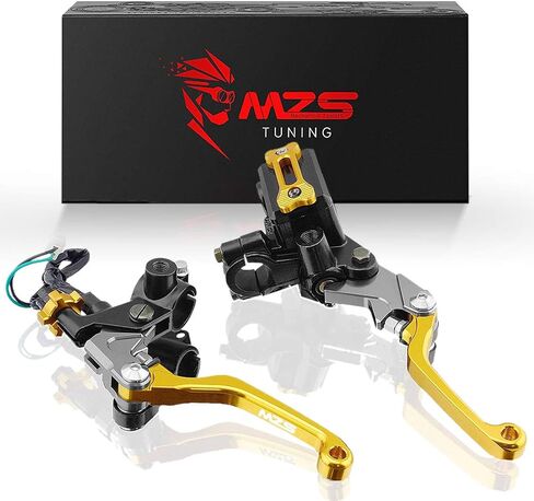 MZS أزرق 7/8 عتلات، مجموعة رافعة قابض أسطوانة الفرامل الرئيسية، محور قابل للتعديل باستخدام الحاسب الآلي العالمي متوافق مع دراجة نارية في الشوارع الرياضية الترابية حفرة صغيرة دراجة سكوتر in Saudi Arabia
