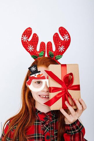 Christmas glasses, glitter holiday glasses frames, clothing accessories glasses, Christmas party holiday gifts in Saudi Arabia