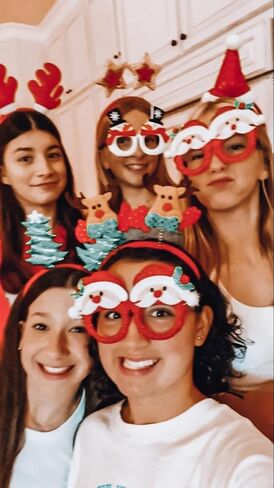 Christmas glasses, glitter holiday glasses frames, clothing accessories glasses, Christmas party holiday gifts in Saudi Arabia