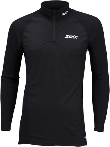 SWIX Men's RaceX Bodyw Halfzip Wind Lightweight Breathable Wind-Resistant Multisport Technical Baselayer Top in Saudi Arabia