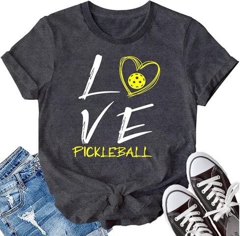 LBP Women Pickleball Shirt Love Pickball T-Shirt Pickleball Lover Player Tee Tops in Saudi Arabia
