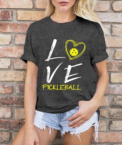 LBP Women Pickleball Shirt Love Pickball T-Shirt Pickleball Lover Player Tee Tops in Saudi Arabia