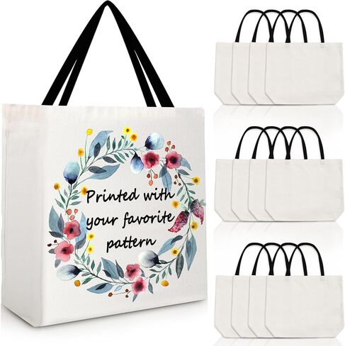 Sublimation Tote Bags Blanks,Sublimation Blanks Canvas Tote Bags Grocery Bag Heat Transfer Bag DIY Crafting for Gift in Saudi Arabia