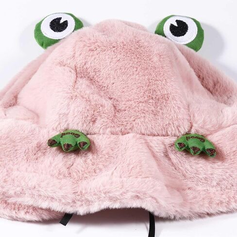 Cute Fuzzy Bucket Hat for Women Crochet Bucket Hat Winter Warm Plush Fisherman Fluffy Bucket Hat in Saudi Arabia