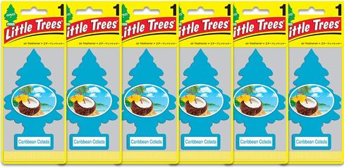 الأشجار الصغيرة معطر هواء السيارة | شجرة ورقية معلقة للمنزل أو السيارة | الكاريبي كولادا| 6 عبوات in Kuwait