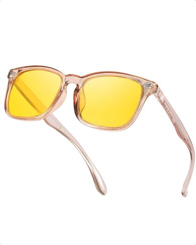 TJUTR Night Vision Driving Glasses for Men Women, Polarized Anti Glare Yellow Glasses for Driving at Night Time TN8082 in Saudi Arabia