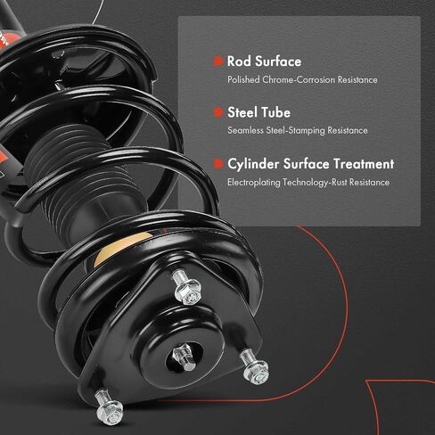 A-Premium Front Pair (2) Complete Strut and Coil Spring Assembly Compatible with Mitsubishi Outlander 2003 2004 2005 2006, Driver and Passenger Side in Saudi Arabia