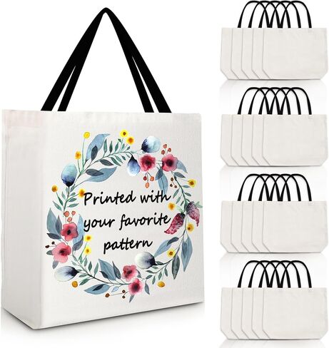 Sublimation Tote Bags Blanks,Sublimation Blanks Canvas Tote Bags Grocery Bag Heat Transfer Bag DIY Crafting for Gift in Saudi Arabia