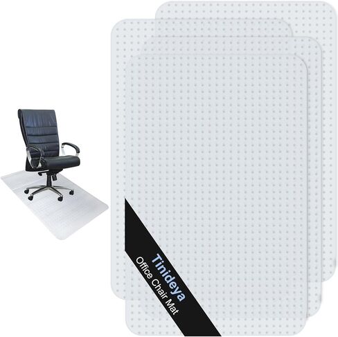 4 قطع من بساط مكتب الكمبيوتر البلاستيكي مقاس 47 × 30 بوصة سجادة أرضية لكرسي المكتب على السجاد، واقي سجاد شفاف للكرسي للمكتب المتداول على السجاد المنخفض والمتوسط ​​والمكتب المنزلي in Kuwait